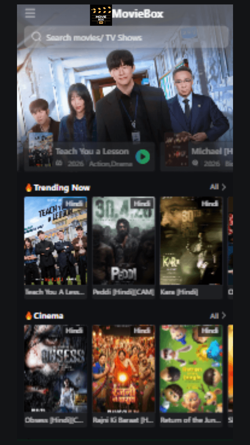 Watch Movie on MovieBox Pro App